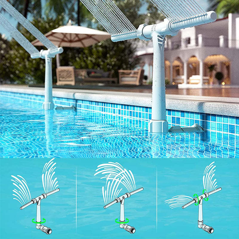 Swimming Pool Fountain Double-headed Fountain Swimming Pool Sprinkler Accessories Bracket Fish Pool Pool Gardening Fountain