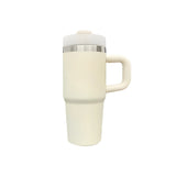 25PCS 14oz White Sublimation Tumblers with Handles & Lids