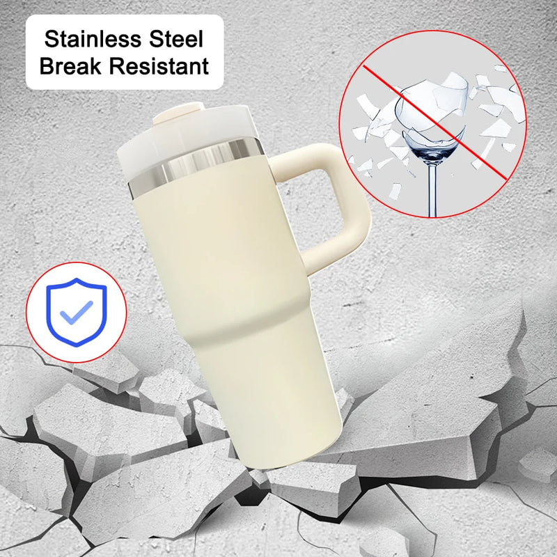 25PCS 14oz White Sublimation Tumblers with Handles & Lids