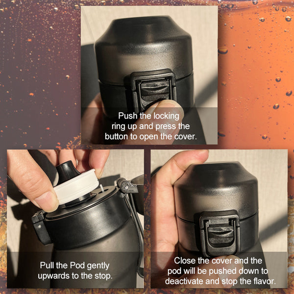 Flavor Bottle Scented Water Cup With Flavor Pod Scent Ring Space Cup High Temperature Resistant Water Bottle In Stock