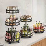 New Rotary Seasoning Rack Kitchen Household Countertop Oil Salt Sauce Vinegar Storage Turntable Kitchen Seasoning Rack