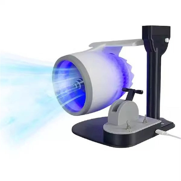 Turbofan Modeling Equipped With Fan Humidifying Red Desktop Spray Plug-in Tail Flame New Creative Desktop Turbofan