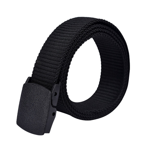 Outdoor Men&#039;s And Women&#039;s Nylon Belt Student Military Training Pants Belt Breathable Plastic Buckle Canvas Belt Female Factory Wholesale