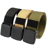 Men&#039;s Imitation Nylon Tactical Woven Canvas Belt Outdoor Training Leisure Iron-free Security Belt