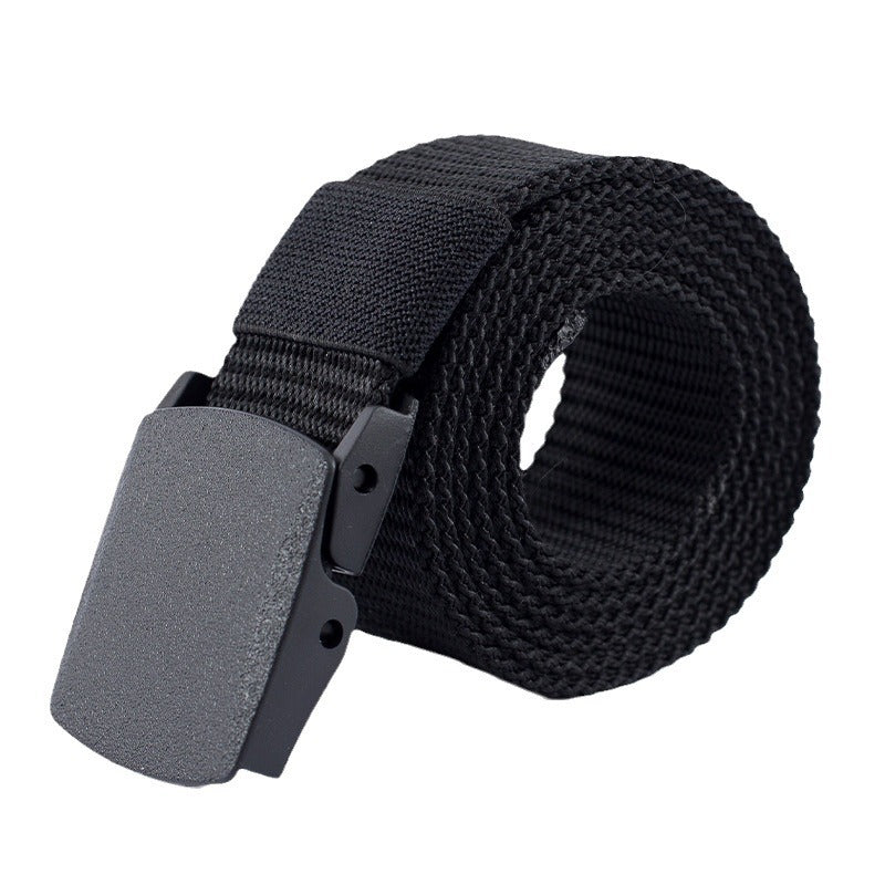 Outdoor Men&#039;s And Women&#039;s Nylon Belt Student Military Training Pants Belt Breathable Plastic Buckle Canvas Belt Female Factory Wholesale