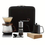 Hand Brewed Coffee Suit Coffee Gift Box Outdoor Portable Coffee Pot Suit Travel Coffee Machine Grinder Gift