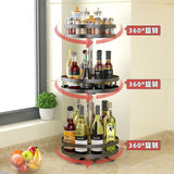New Rotary Seasoning Rack Kitchen Household Countertop Oil Salt Sauce Vinegar Storage Turntable Kitchen Seasoning Rack