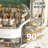 Cosmetic Storage Box Desktop Skin Care Dust-proof Storage Box Household Large Capacity Lipstick Storage Rack With Drawer
