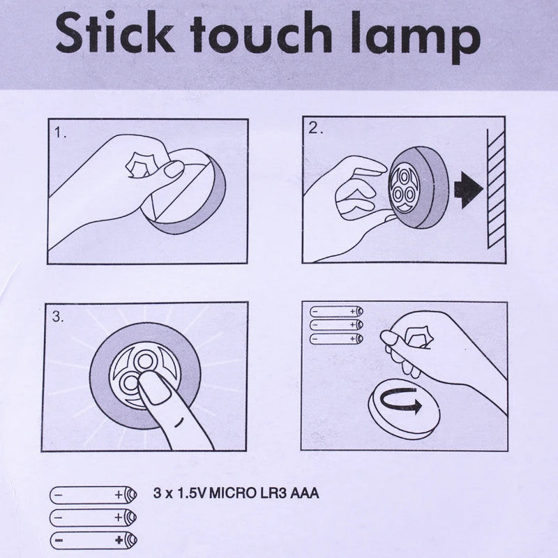 Mini LED Night Light Battery Powered for Bedroom, Stairs & Closet