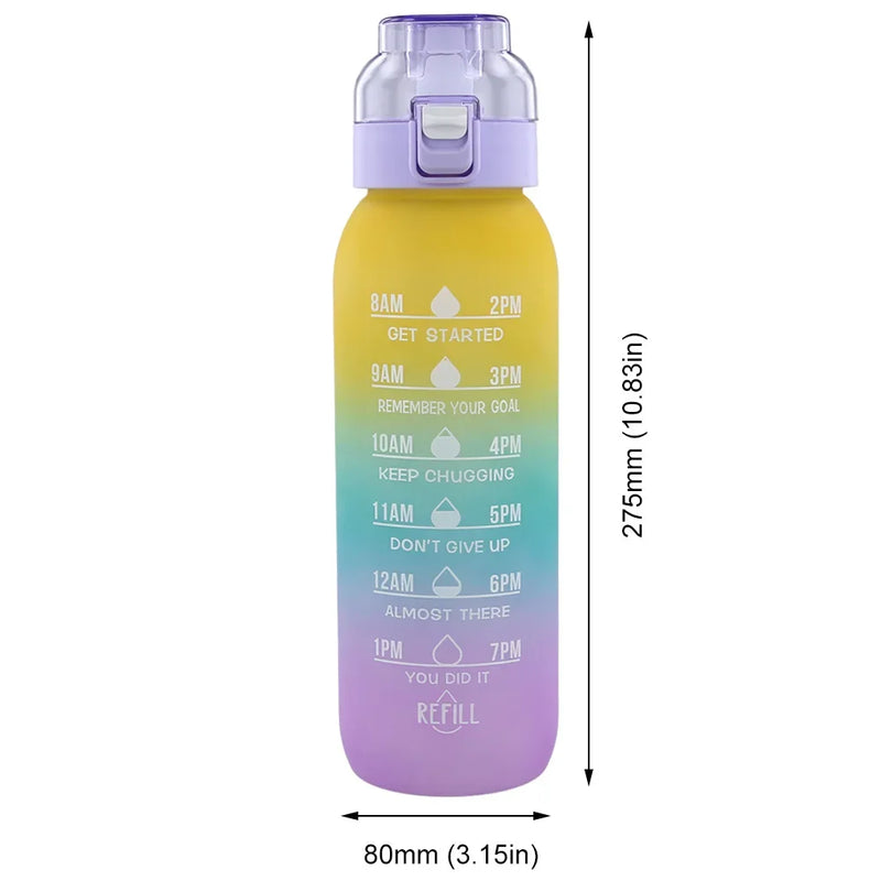 1000ml Air Flavored Sports Water Bottle with 7 Flavor Rods