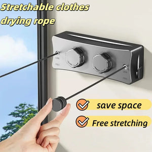 5.1m Retractable Stainless Steel Clothesline Rack