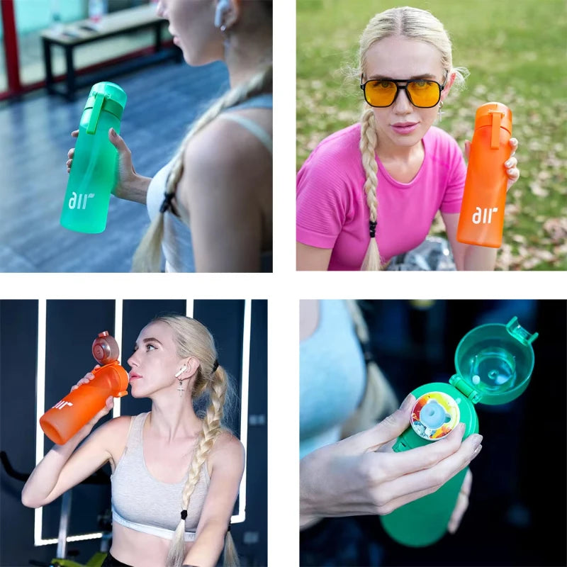 Air Flavored Sports Water Bottle with Flavor Pod