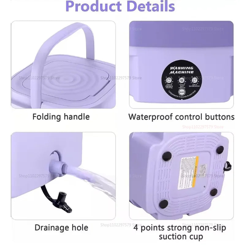 8L Portable Foldable Mini Washing Machine