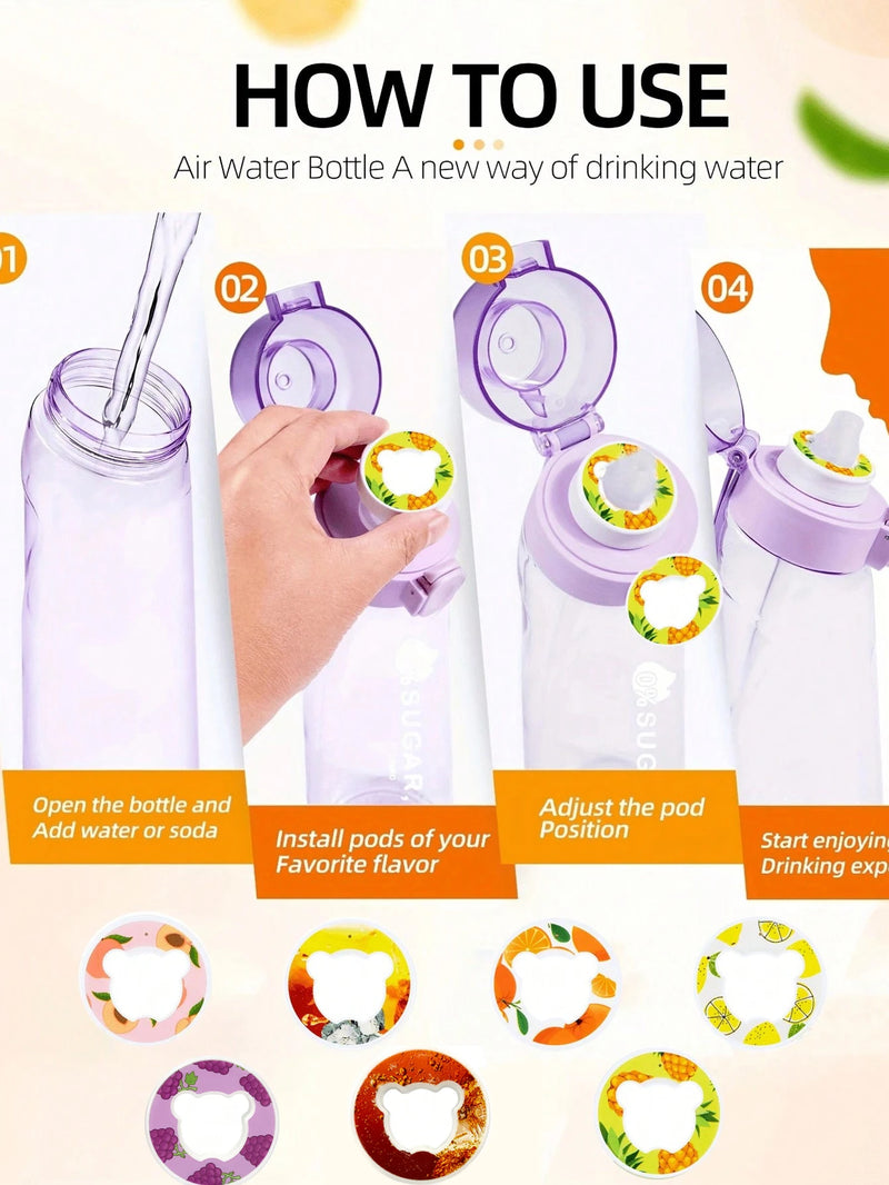 Air Flavored Sports Water Bottle with Flavor Pod