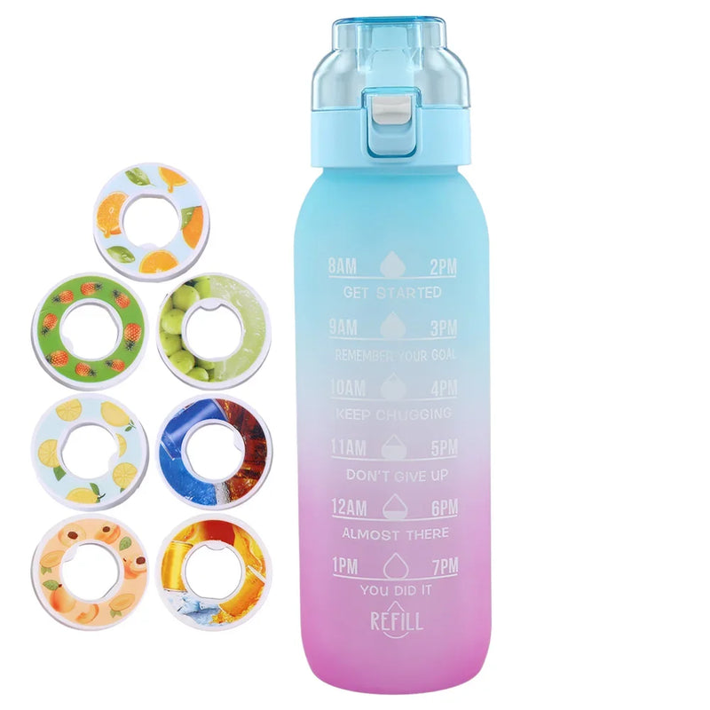 1000ml Air Flavored Sports Water Bottle with 7 Flavor Rods