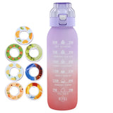 1000ml Air Flavored Sports Water Bottle with 7 Flavor Rods