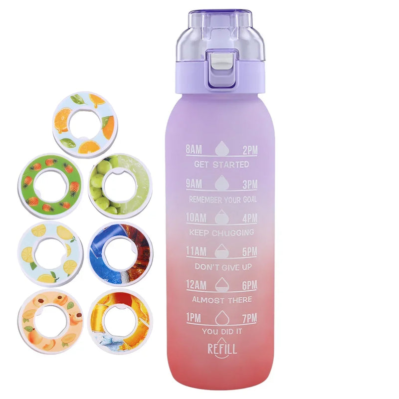 1000ml Air Flavored Sports Water Bottle with 7 Flavor Rods