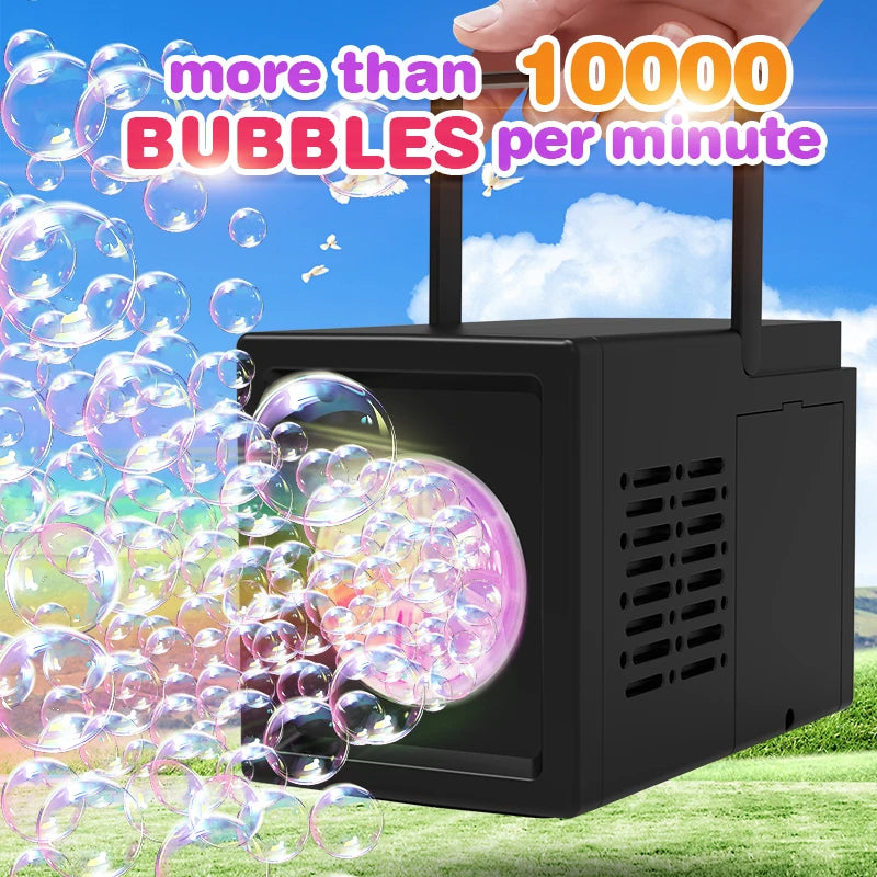 Handheld 10-Hole Bubble Blower Toy – Outdoor Bubble Machine for Kids