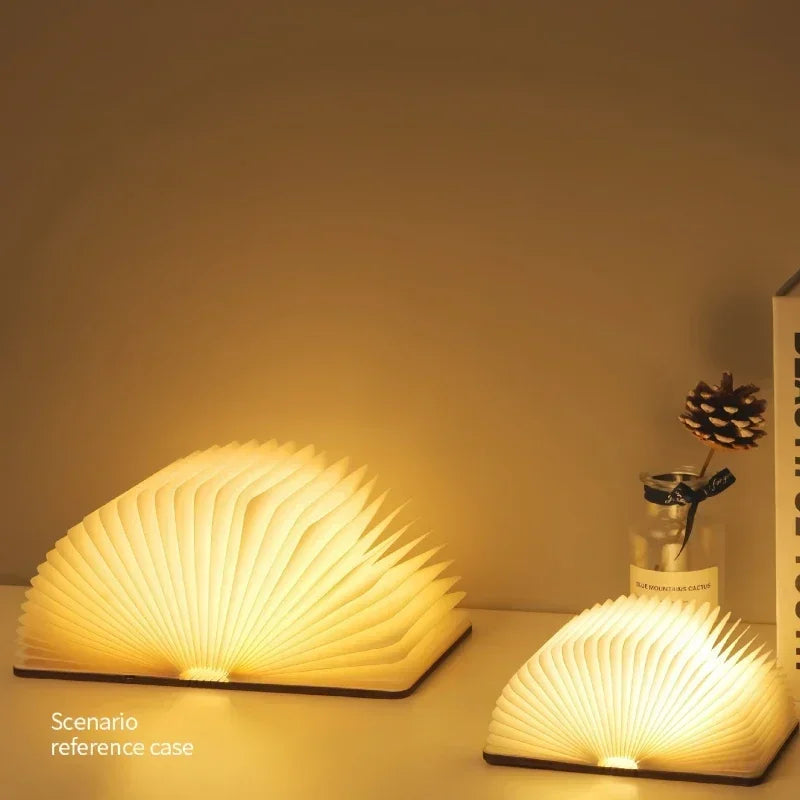 Open the Light 3D LED Book Lamp with 3 Colors