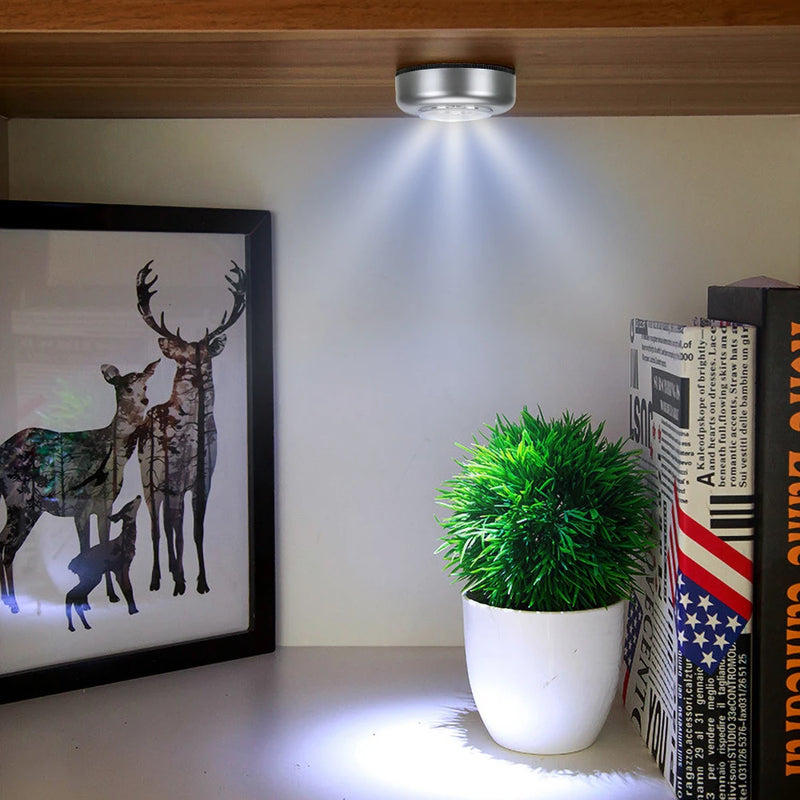 Mini LED Night Light Battery Powered for Bedroom, Stairs & Closet