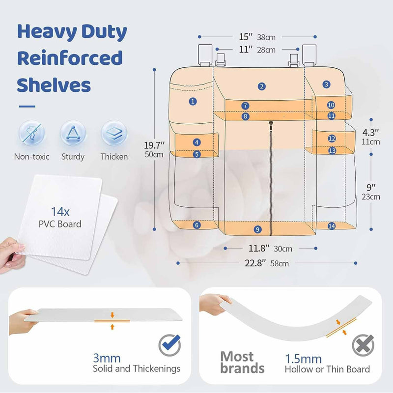 Layered Baby Bedside Organizer Bag