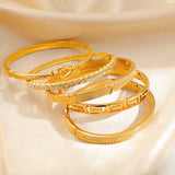 Titanium Steel 18K Zircon Bracelet – Niche INS Design