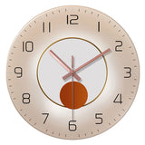 Tempered Glass Mute Wall Clock