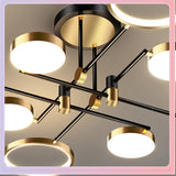 Nordic Iron LED Chandelier with Adjustable 3-Tone Lighting