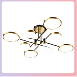 Nordic Iron LED Chandelier with Adjustable 3-Tone Lighting