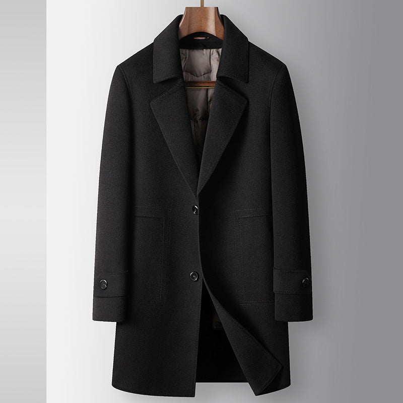 Men's Mid-Length High-End Detachable Down Coat