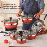 Stainless Steel Cookware Set 12-Piece Colorful Kitchenware