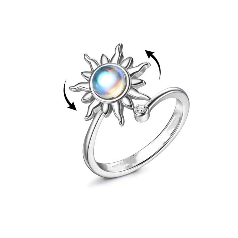 Rotating Sunflower Anti-Stress Ring