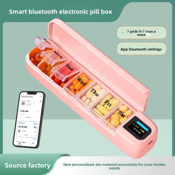 Portable Pill Organizer with Timer Alarm