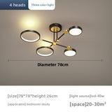 Nordic Iron LED Chandelier with Adjustable 3-Tone Lighting