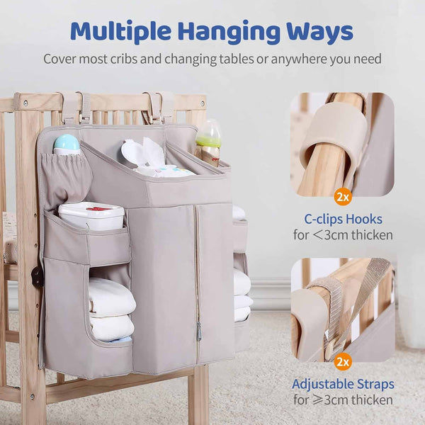 Layered Baby Bedside Organizer Bag