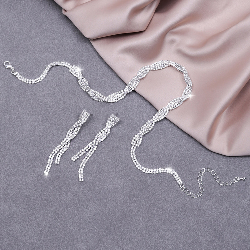 Exquisite Statement Necklace & Earring Set – 2 Pcs