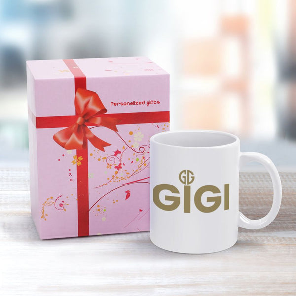 White mug (partially printed)