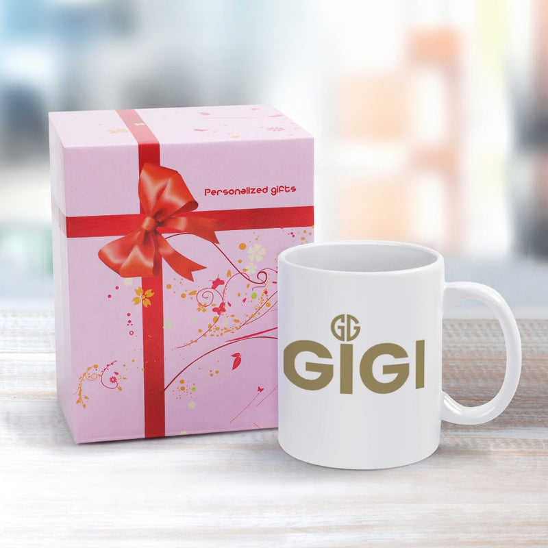 White mug (partially printed)